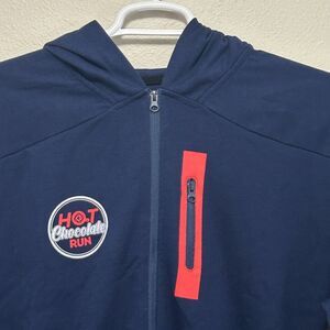 Ventures Endurance Hoodie Hot Chocolate Run Womens XL Blue Full Zip Long Sleeve
